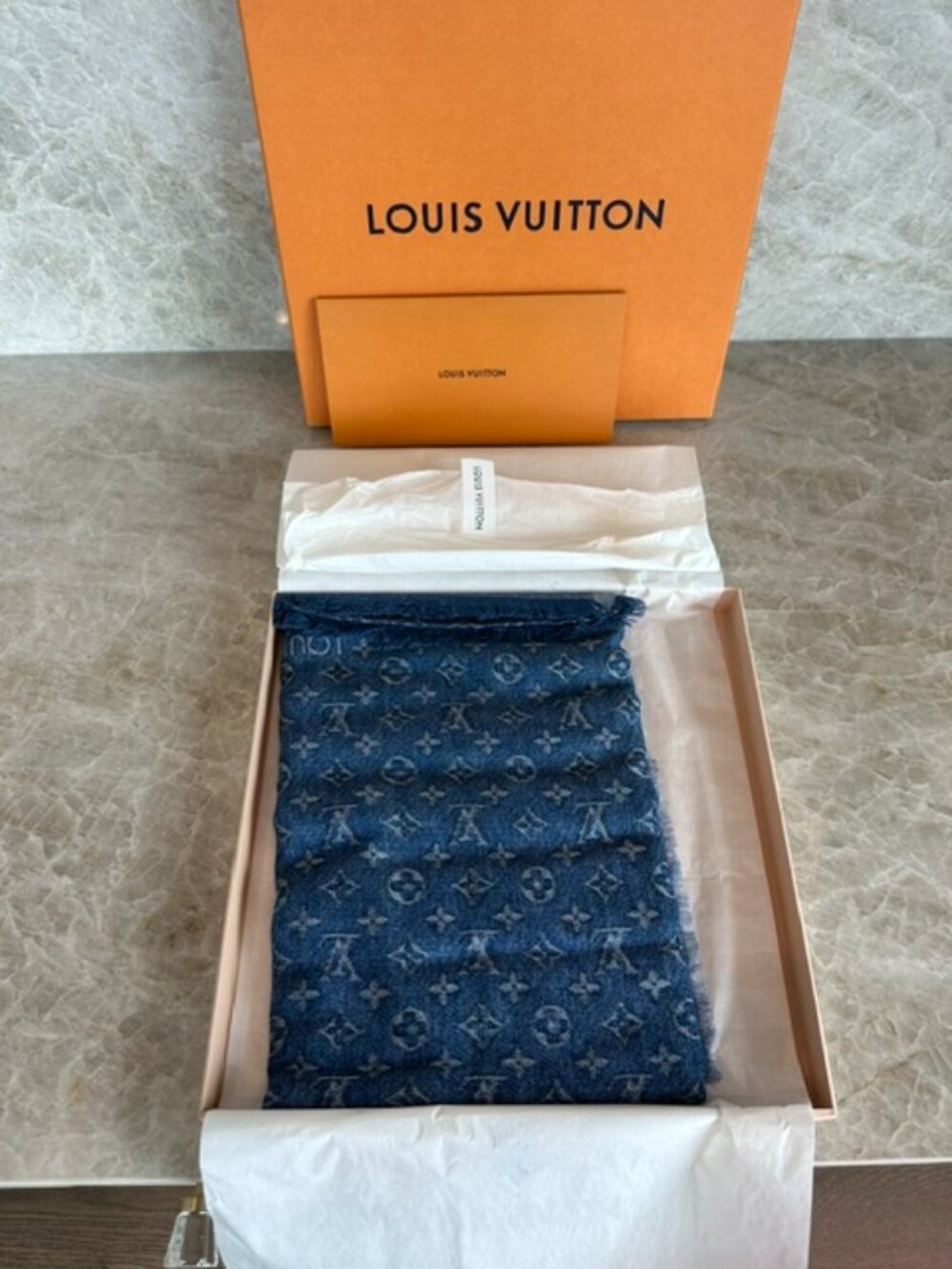 Louis Vuitton Remix Shawl Blue BNIB